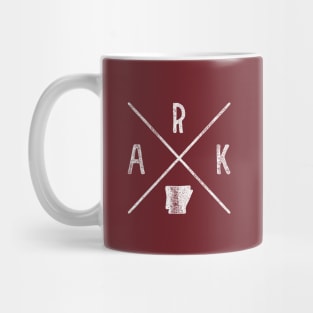 Arkansas Simple X Design Mug